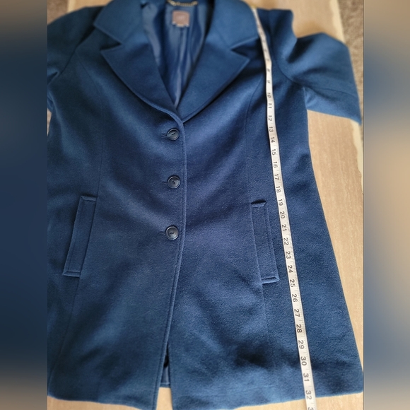 J Jill Wool Blend Marina Blue Peacoat Jacket  Size L EUC - Picture 9 of 11